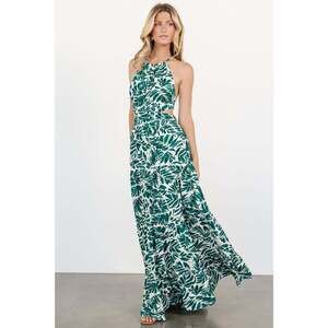 Baltic Born Brett Halter Maxi Dress | Palm Green Print Size XL | BRAND NEW